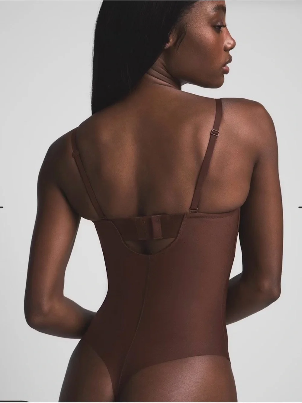 SKIMS Underwire Thong Bodysuit — Brown